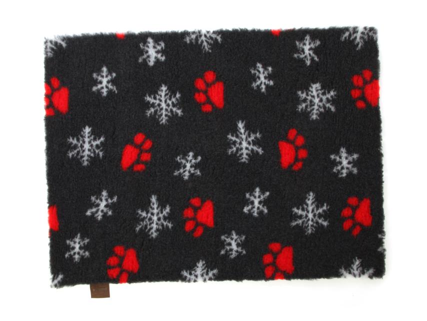 Original Vetbed Isobed SL Charcoal Snowflakes Red Paws 1