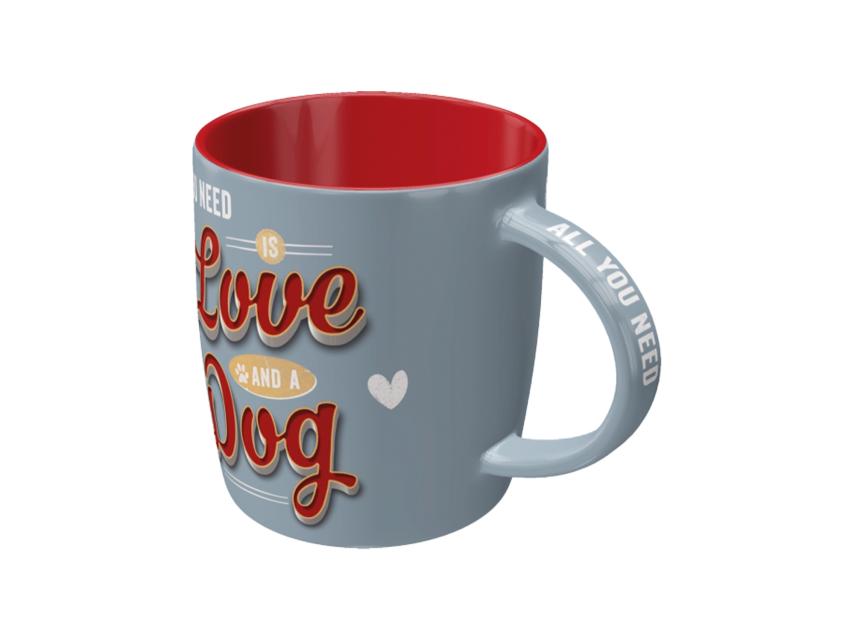 Pfotenschild Keramik-Tasse "Love Dog" 1