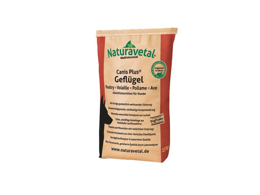 Naturavetal Canis Plus Hundefutter Geflügel und Reis 1