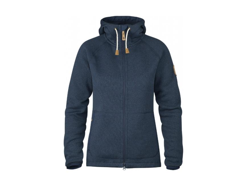 Fjällräven Övik Fleece Hoodie Damenjacke navy 1