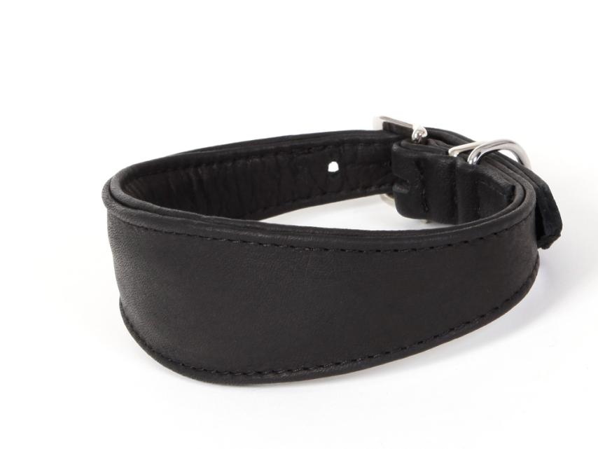 Windhunde Halsband Luxor Nappaleder schwarz 1