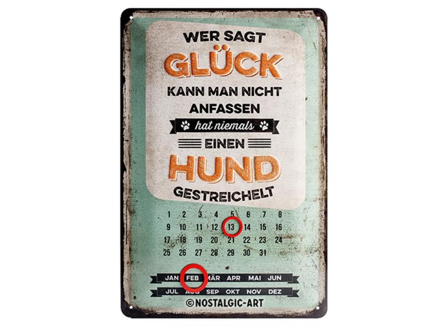 Pfotenschild Glück anfassen 20x30 cm 1