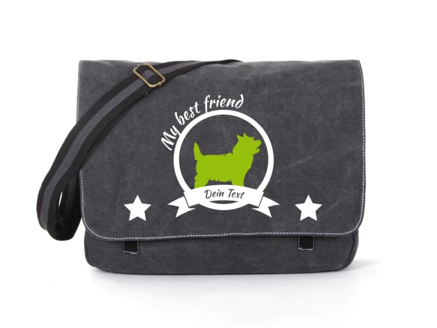 Cairn Terrier Canvas Tasche schwarz 1