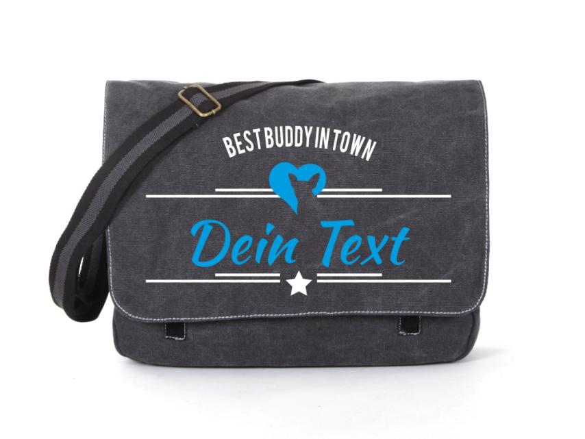 Chihuahua Canvas Tasche schwarz Best Buddy 1