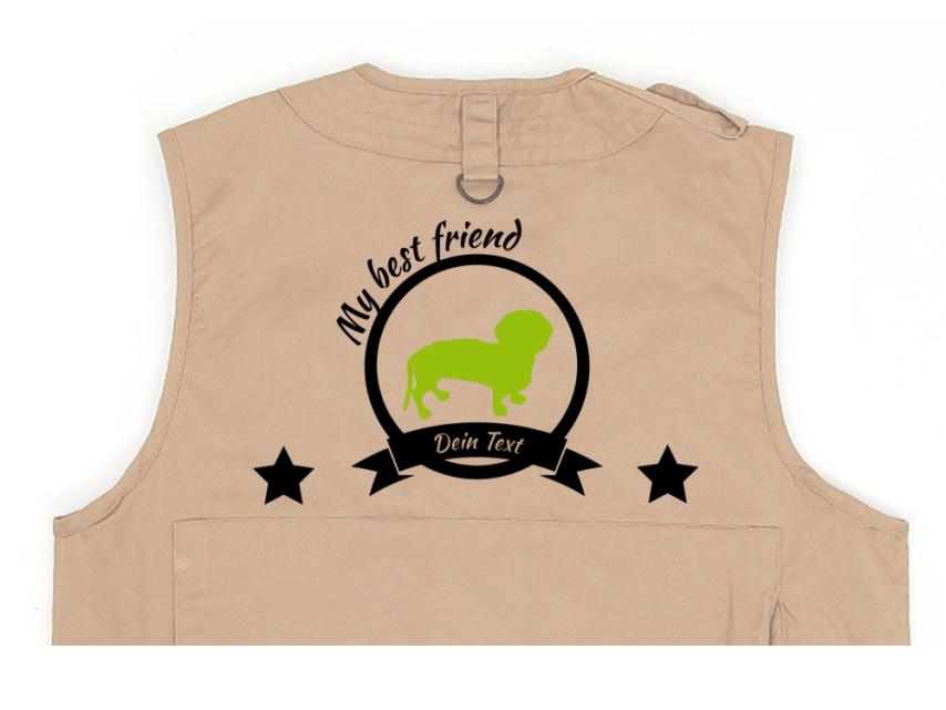 Dackel Hundesport Weste khaki Best Friend 1