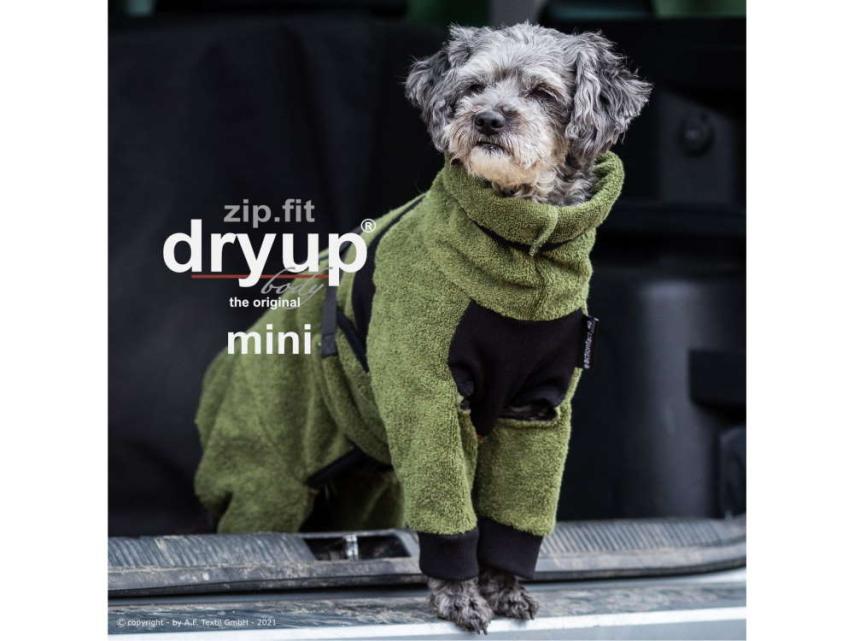 Dryup Body zip.fit Mini Hundebademantel moos 45 cm 1