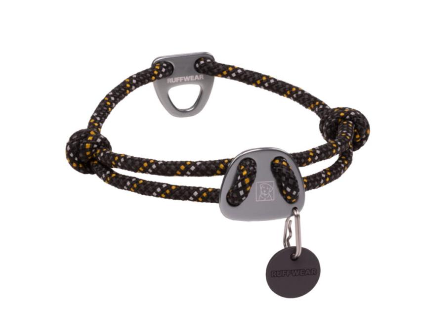 Ruffwear Knot-a-Collar™ Hundehalsband Obsidian Black/gelb 1