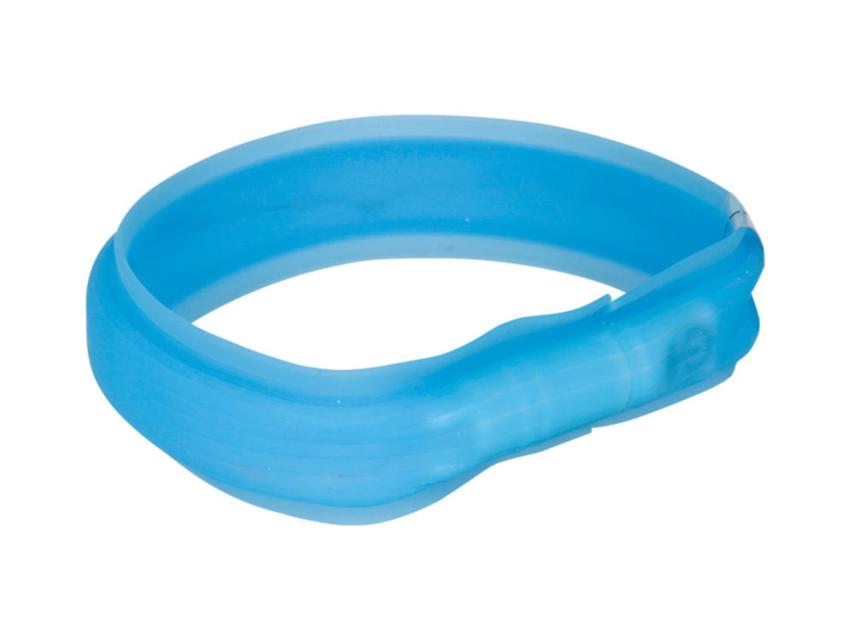 Flash Leuchtband USB blau für langhaarige Hunde 1