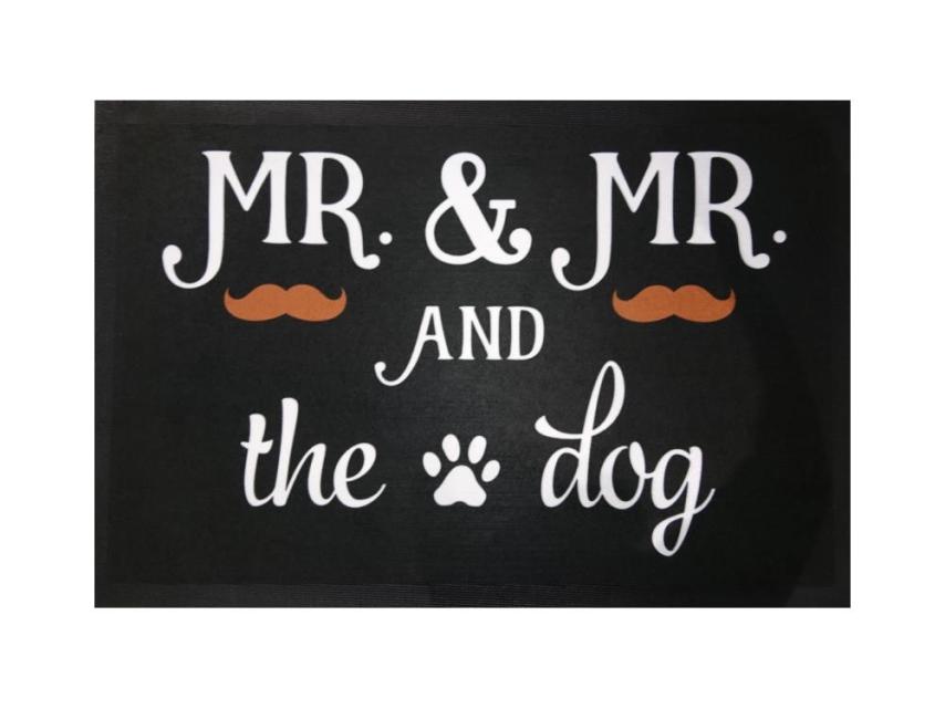 Pfotenschild Design Fußmatte MR.& MR. and the dog 1