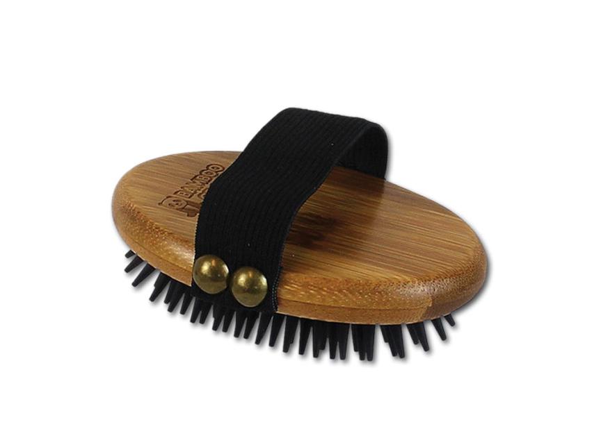 Bamboo Groom Striegel für Hunde mit Gummiborsten 1