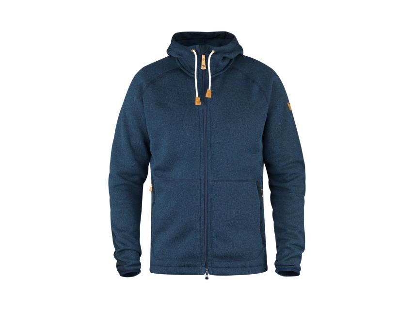 Fjällräven Övik Fleece Hoodie Herrenjacke Navy 1