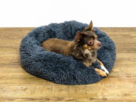 Donut Hundebett für kleine Hunde dark grey 2