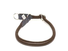 Elchleder Zugstopp Hundehalsband Wildfang havanna/blau 2