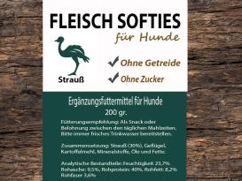 Fleisch Softies Strauß 200g 2