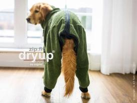 Dryup Body zip.fit Hundebademantel moos 2