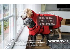 Warmover Fleece Cape für Hunde red fire 2