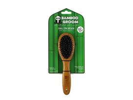 Bamboo Groom ovale Hundebürste mit Edelstahl-Borsten 2