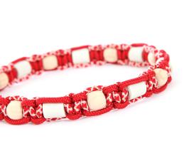 HundeNerd® GuteVibes EM-Halsband Zirbenholz rot 2