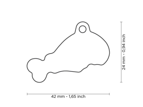 Hundemarke Hähnchen mit Gravur