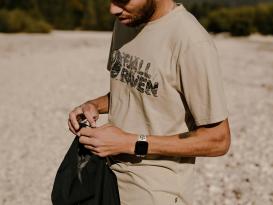 Fjällräven Lush Logo T-Shirt für Herren Fossil 3