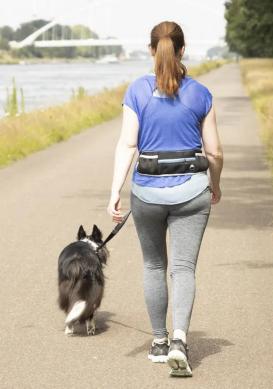 Jogging-Hüftgurt mit Hundeleine blau 3