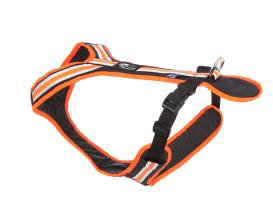 Weltmeisters Dogsport Safety Zug- und Führgeschirr für Hunde schwarz/orange 3