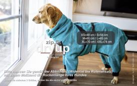 Dryup Body zip.fit Hundebademantel petrol 3