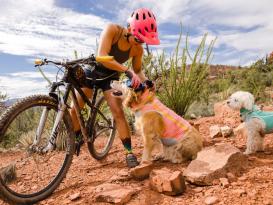 Ruffwear Swamp Cooler kühlendes Halstuch Salmon Pink/Blue Mist 3