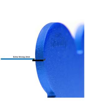 Hundemarke Kreis Alu blau klein mit Gravur 3