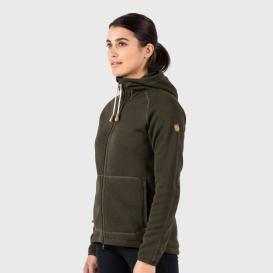 Fjällräven Övik Fleece Hoodie Damenjacke Deep Forest 3