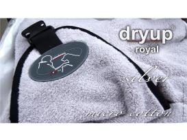 Dryup Cape Royal Hundebademantel silver micro cotton 4