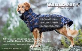 Warmover Karo Fleece Cape für Hunde 4