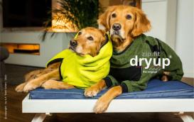 Dryup Body zip.fit Hundebademantel moos 4