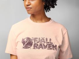 Fjällräven Lush Logo T-Shirt für Damen Chalk Rose 5