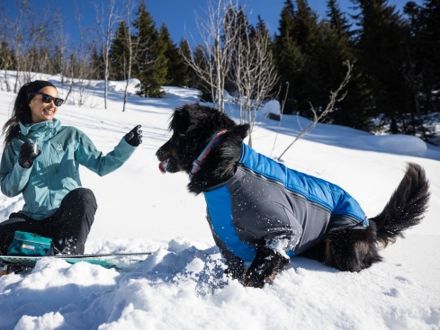 Ruffwear Powder Hound™ Winterjacke für Hunde Blue Pool