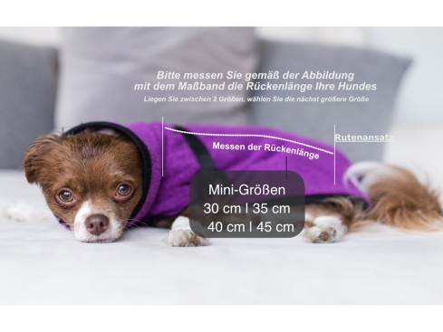 Dryup Cape Hundebademantel Mini bilberry