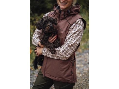 Pinewood Dog Sports Windblocker Damenweste marron rose