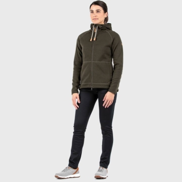 Fjällräven Övik Fleece Hoodie Damenjacke Deep Forest